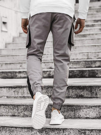 Pantalones Cargo Color Block con Bolsas Tridimensionales - Image 8