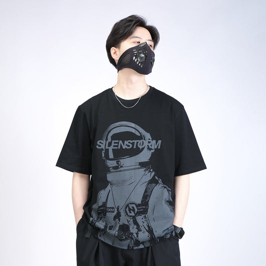 Camiseta Holgada de Algodón para Hombre - Cuello Redondo Manga Corta - Image 2