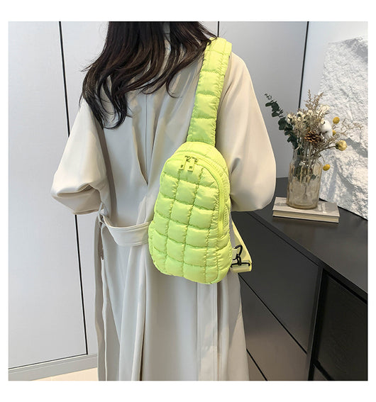 Bolsa Crossbody Acolchada Diamante para Mujer - Diseño Plisado Cloud - Image 25