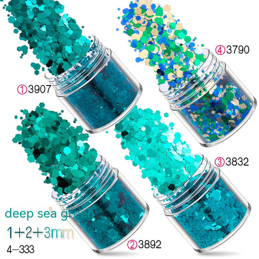 Set de Manicura con 12 Colores de Purpurina Degradada y Polvo Láser Holográfico - Image 11