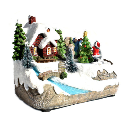 Casita Navideña Luminosa con Lámpara LED de Resina Multicolor - Image 8
