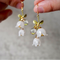 Aretes de Plata 925 Lirio de Rocío - Artesanales