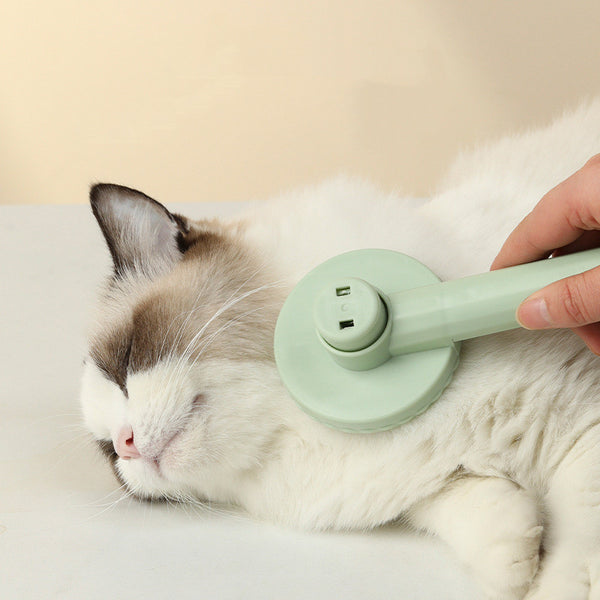 Peine Autolimpiable de Botón para Gatos y Perros
