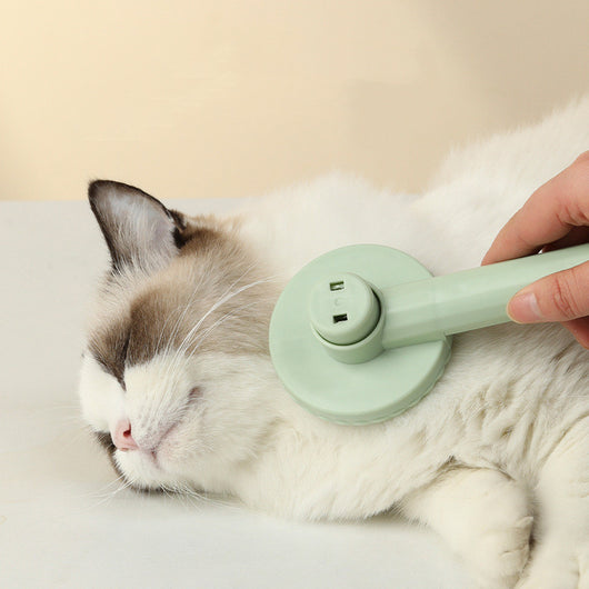 Peine Autolimpiable de Botón para Gatos y Perros