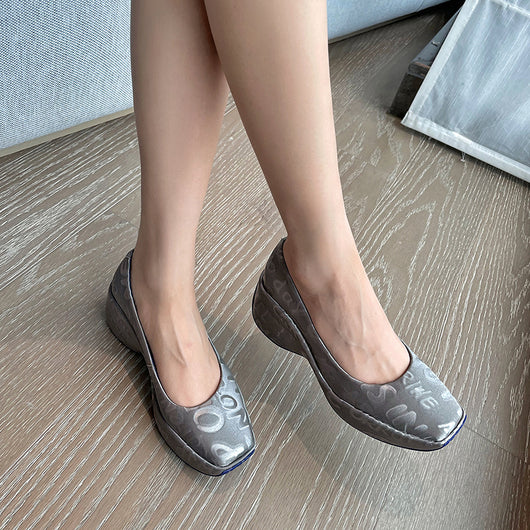 Zapatos de Plataforma Punta Cuadrada para Mujer - Diseño Versátil - Image 2