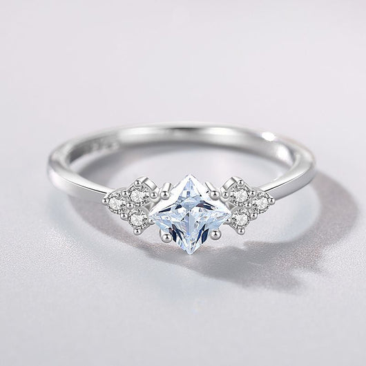Anillo de Plata S925 Mujer Minimalista Lujo Ligero con Circón - Image 6
