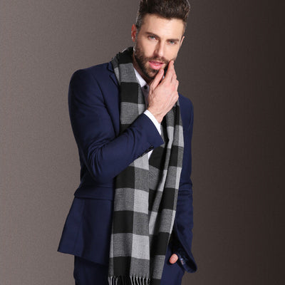 Bufanda Escocesa para Hombre Invierno Cálida Estilo Europa - Image 5