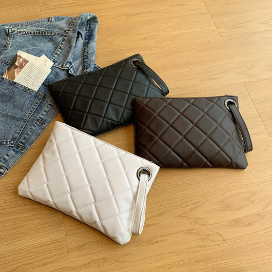 Bolso Cuadrado Textura Diamante Estilo Oeste Minimalista - Image 2