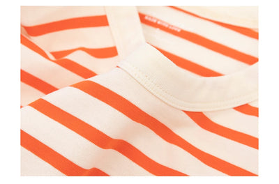 Camiseta Manga Larga a Rayas de Algodón Puro Cuello Redondo para Hombre - Image 14