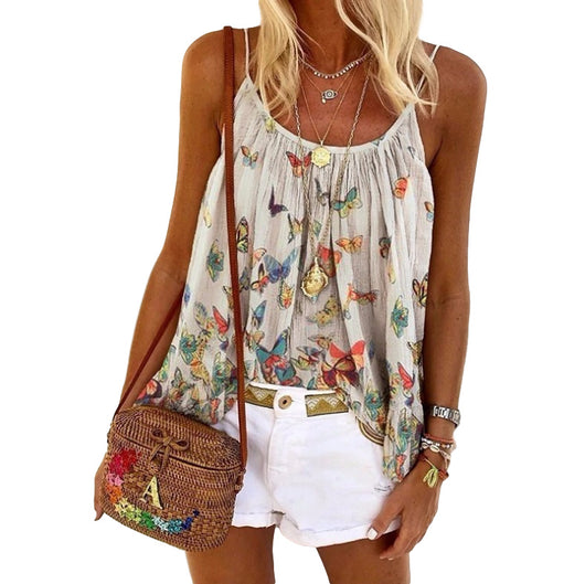 Blusa Camiseta Estampado Mariposas Talla Grande Suelta y Cómoda - Image 10