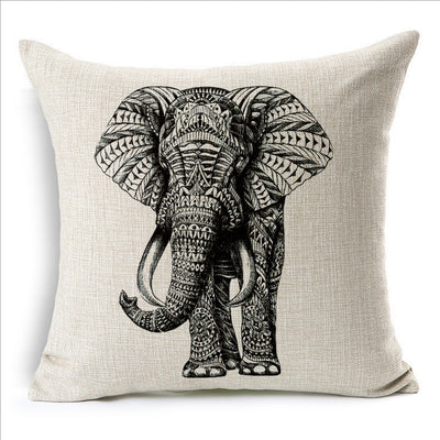 Funda de Almohada Elefante en Algodón y Lino - Image 12