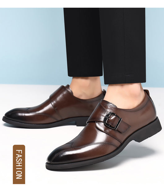 Zapatos de Cuero Casuales para Hombre con Hebilla y Bordado Termocrómico - Image 9