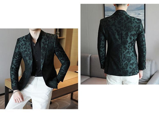 Blazer Slim Fit de Color Liso para Hombre - Primavera Verano - Image 10