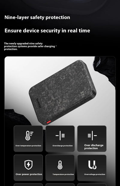 Batería Portátil 15W Magnética Inalámbrica Carbon Fiber MagSafe - Image 23