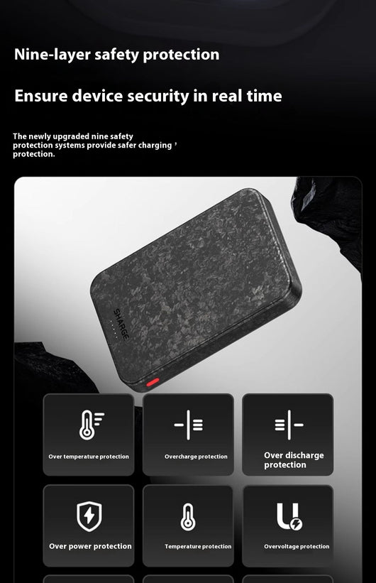 Batería Portátil 15W Magnética Inalámbrica Carbon Fiber MagSafe - Image 23