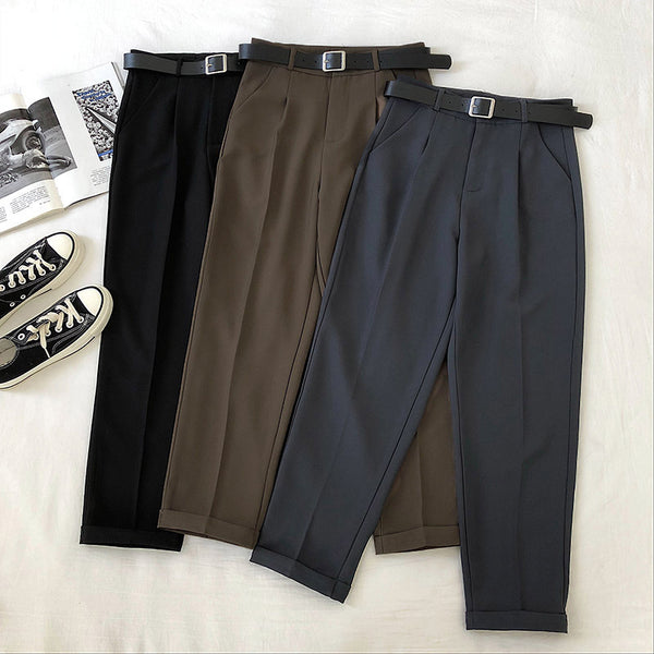 Pantalón Harem de Talle Alto para Mujer con Cinturón Integrado