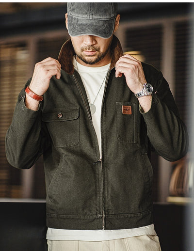 Chaqueta Detroit de Lona Pesada Estilo Retro - Abrigo Safari Corto Resistente - Image 8