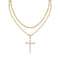 S925 Silver Plated Moissanite Twin Light Luxury Minority Necklace Accessories For Women Moissanite
