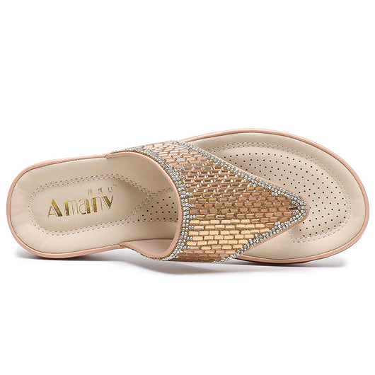Sandalias Bohemias con Strass y Suela Plana Cómoda - Image 13