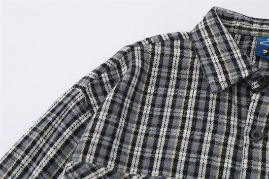 Camisa de Manga Larga a Cuadros con Bolsillo Bordado para Hombre - Image 24