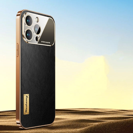 Funda Protectora de Cuero Premium con Ventana Grande para Teléfono
