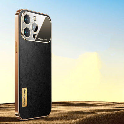 Funda Protectora de Cuero Premium con Ventana Grande para Teléfono