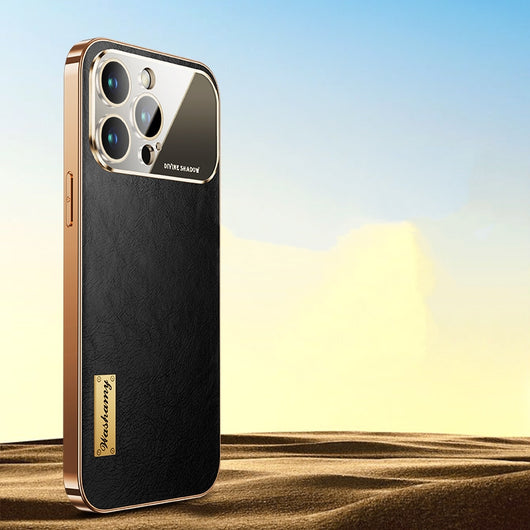 Funda Protectora de Cuero Premium con Ventana Grande para Teléfono