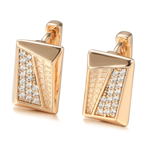 Aretes de Circonita Engarzada - Estilo Europeo y Estadounidense para Mujer