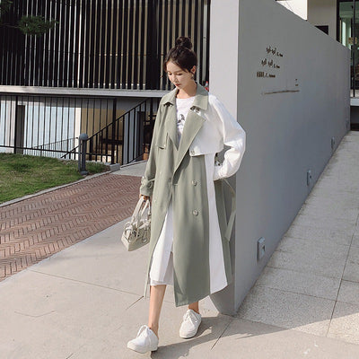 Abrigo Trench Coat Midi con Detalles Contrastantes - Image 9