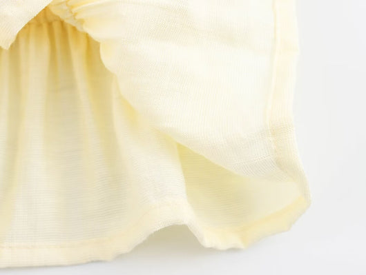 Blusa Ajustada Estilo Europeo Amarilla sin Mangas - Image 9