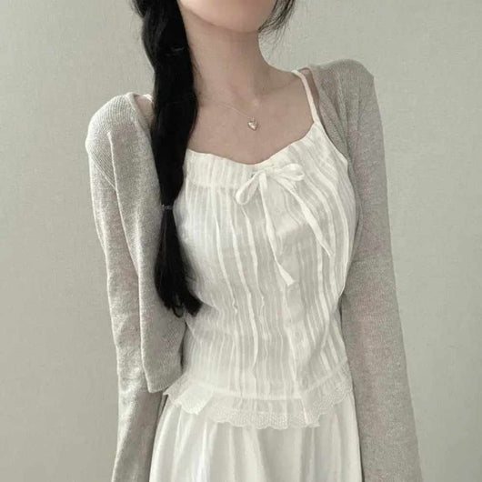 Blusa Francesa Blanca Corta para Mujer - Image 6
