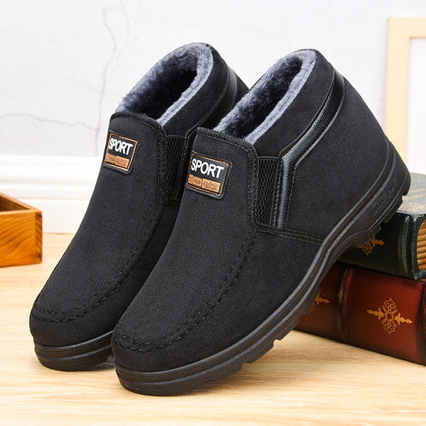 Zapatos de Algodón para Hombre Invierno con Forro de Terciopelo