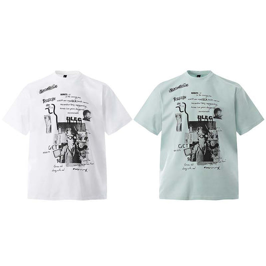 Playera Oversize de Manga Corta con Estampado de Letras - Estilo Urbano Versátil