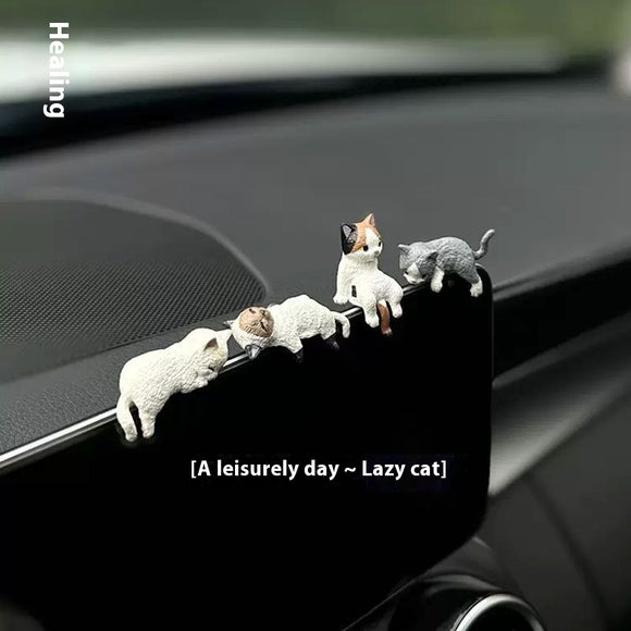Enfeite de Gato Dormindo para Carro - Decoração Feminina