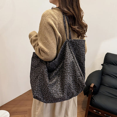 Bolso Retro de Hombro Estampado Leopardo con Textura Casual - Image 20