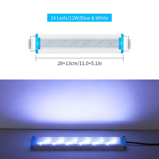 Lámpara LED Ultra Delgada para Acuario - Luz Blanca y Azul - Image 4