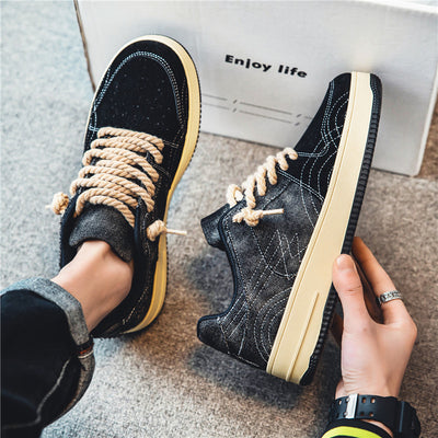 Zapatos de Skate Denim Casual para Hombre - Cordones Planos - Image 3
