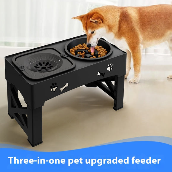 Comedero Elevado Doble para Mascotas en Acero Inoxidable