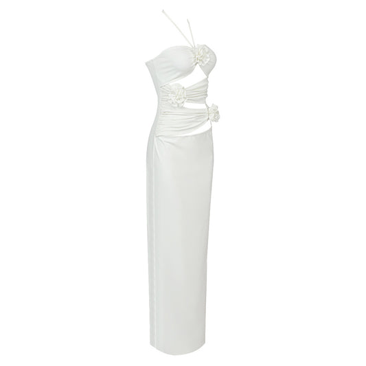 Vestido Largo Bandage con Recortes Florales - Image 2