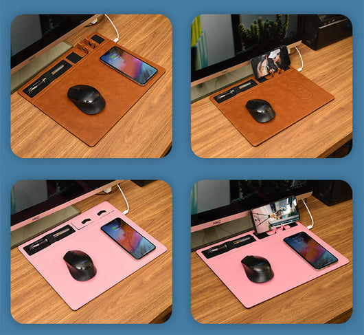 Tapete de Carga Inalámbrica Multifuncional con Soporte para Celular - Image 9