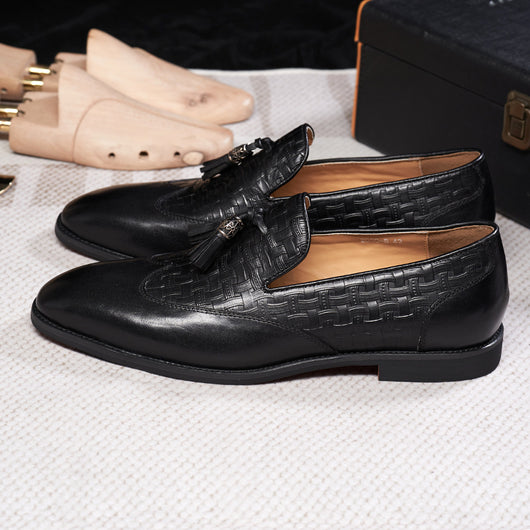 Zapatos de Cuero Artesanales para Hombre - Estilo Business Casual con Borlas - Image 15