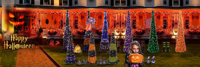 Lámpara Decorativa Halloween Castillo Calabaza con Velas LED - Image 11