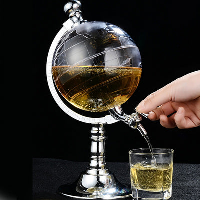 Dispensador de Bebidas Globo Terráqueo 1.5L - Decantador de Licor Premium para Fiestas