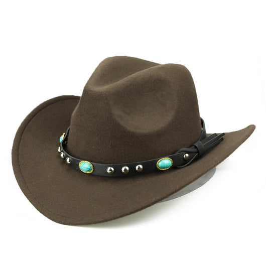 Sombrero Jazz Unisex Otoño Invierno con Ribete Remachado - Image 11