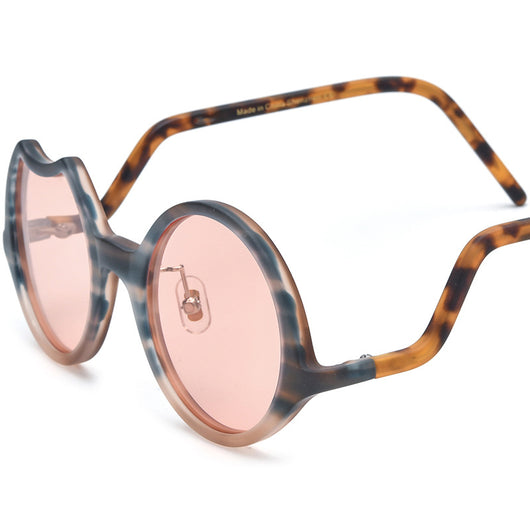 Gafas de Sol Unisex Bicolor con Diseño Irregular Mate - Image 5