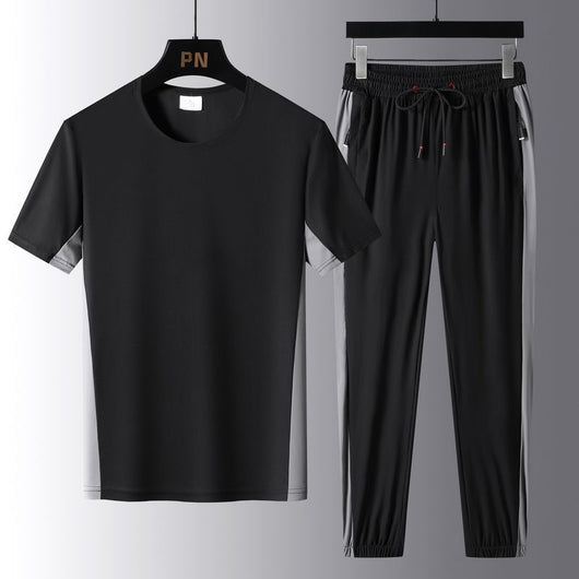 Conjunto Deportivo Ice Silk Plus Talla Grande Transpirable Tendencia - Image 5