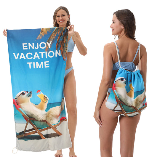 Toalla de Playa Transformable con Bolsa de Almacenamiento - Image 10