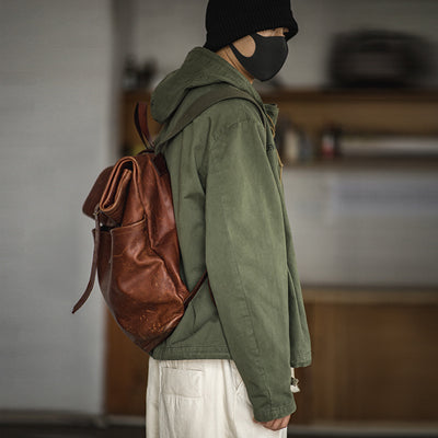 Chaqueta Cortavientos Militar Retro para Hombre - Image 4