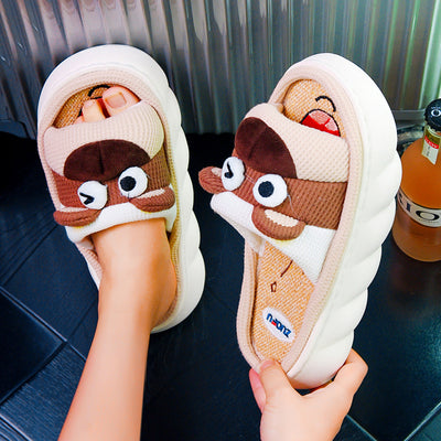 Pantuflas de Lino para Mujer Suela Gruesa Cuatro Estaciones - Image 13