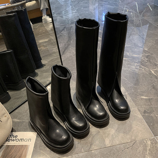 Botas de Cuero Altas Fashion para Mujer